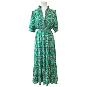 Max Studio Green Floral Maxi Dress